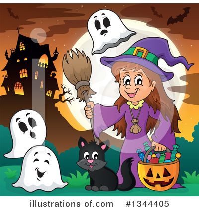 Royalty-Free (RF) Witch Clipart Illustration by visekart - Stock Sample #1344405