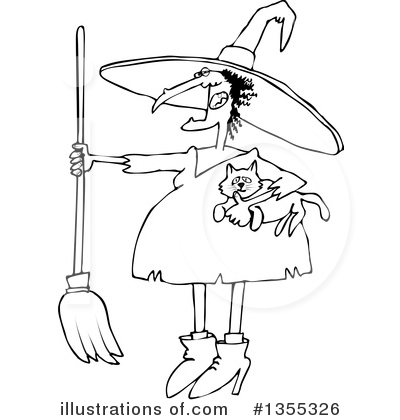 Royalty-Free (RF) Witch Clipart Illustration by djart - Stock Sample #1355326