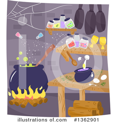 Royalty-Free (RF) Witch Clipart Illustration by BNP Design Studio - Stock Sample #1362901
