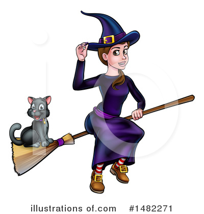 Royalty-Free (RF) Witch Clipart Illustration by AtStockIllustration - Stock Sample #1482271