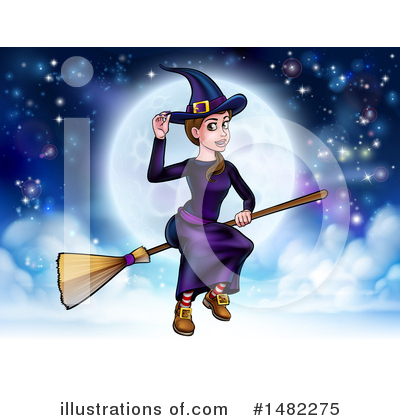 Royalty-Free (RF) Witch Clipart Illustration by AtStockIllustration - Stock Sample #1482275