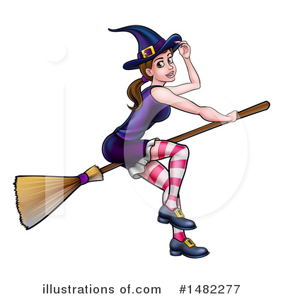 Royalty-Free (RF) Witch Clipart Illustration by AtStockIllustration - Stock Sample #1482277