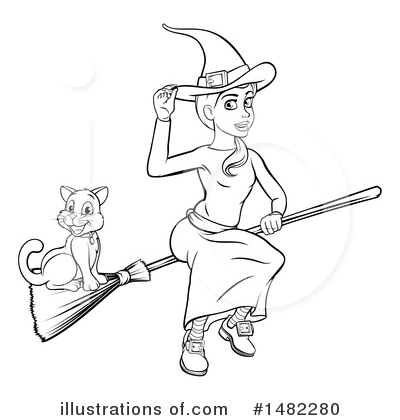 Royalty-Free (RF) Witch Clipart Illustration by AtStockIllustration - Stock Sample #1482280