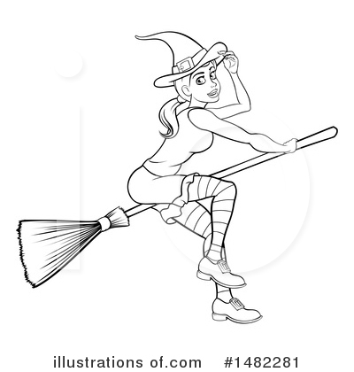 Royalty-Free (RF) Witch Clipart Illustration by AtStockIllustration - Stock Sample #1482281