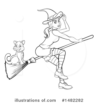 Royalty-Free (RF) Witch Clipart Illustration by AtStockIllustration - Stock Sample #1482282
