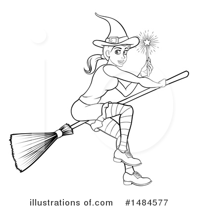 Royalty-Free (RF) Witch Clipart Illustration by AtStockIllustration - Stock Sample #1484577