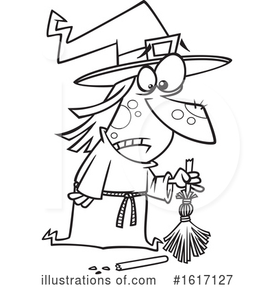 Royalty-Free (RF) Witch Clipart Illustration by toonaday - Stock Sample #1617127