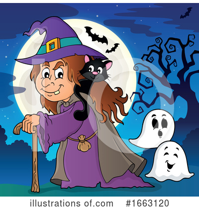 Royalty-Free (RF) Witch Clipart Illustration by visekart - Stock Sample #1663120
