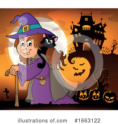 Royalty-Free (RF) Witch Clipart Illustration by visekart - Stock Sample #1663122