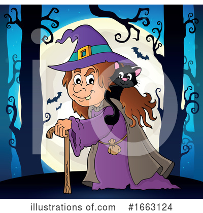 Royalty-Free (RF) Witch Clipart Illustration by visekart - Stock Sample #1663124