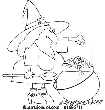 Royalty-Free (RF) Witch Clipart Illustration by djart - Stock Sample #1686711