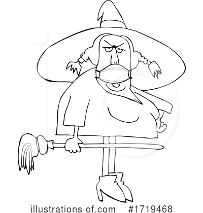 Royalty-Free (RF) Witch Clipart Illustration by djart - Stock Sample #1719468