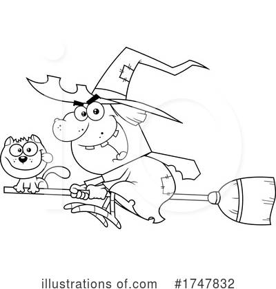Royalty-Free (RF) Witch Clipart Illustration by Hit Toon - Stock Sample #1747832