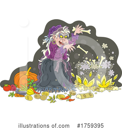 Royalty-Free (RF) Witch Clipart Illustration by Alex Bannykh - Stock Sample #1759395