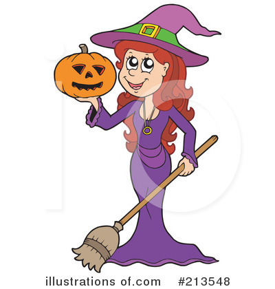 Royalty-Free (RF) Witch Clipart Illustration by visekart - Stock Sample #213548