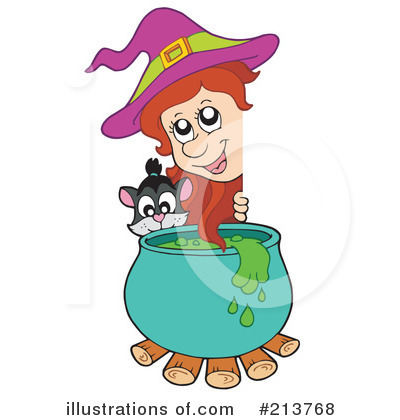 Royalty-Free (RF) Witch Clipart Illustration by visekart - Stock Sample #213768