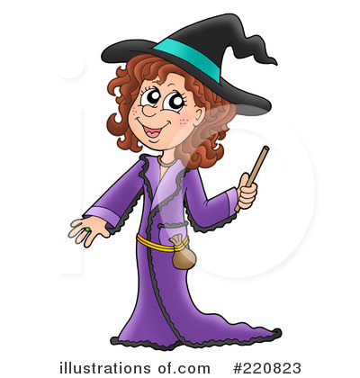 Royalty-Free (RF) Witch Clipart Illustration by visekart - Stock Sample #220823