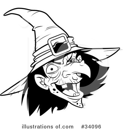 Royalty-Free (RF) Witch Clipart Illustration by Lawrence Christmas Illustration - Stock Sample #34096