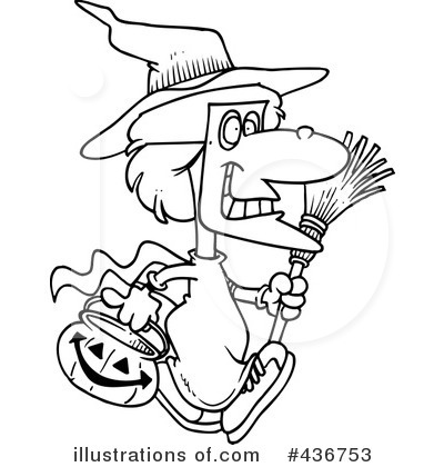 Royalty-Free (RF) Witch Clipart Illustration by toonaday - Stock Sample #436753