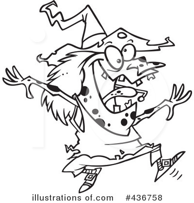 Royalty-Free (RF) Witch Clipart Illustration by toonaday - Stock Sample #436758