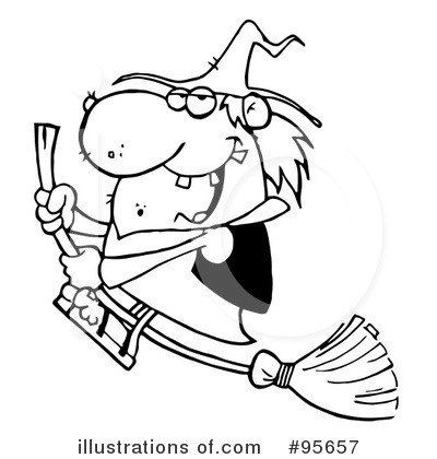 Royalty-Free (RF) Witch Clipart Illustration by Hit Toon - Stock Sample #95657