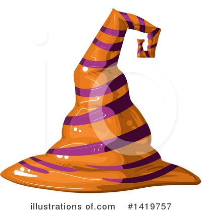 Royalty-Free (RF) Witch Hat Clipart Illustration by merlinul - Stock Sample #1419757