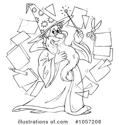 Royalty-Free (RF) Wizard Clipart Illustration by Alex Bannykh - Stock Sample #1057208