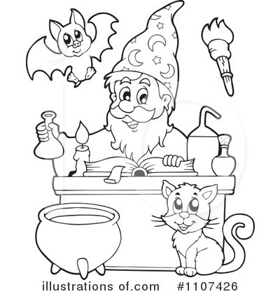 Royalty-Free (RF) Wizard Clipart Illustration by visekart - Stock Sample #1107426