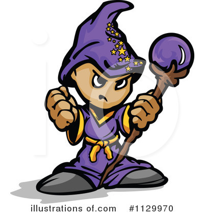 Royalty-Free (RF) Wizard Clipart Illustration by Chromaco - Stock Sample #1129970