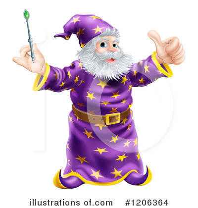 Royalty-Free (RF) Wizard Clipart Illustration by AtStockIllustration - Stock Sample #1206364