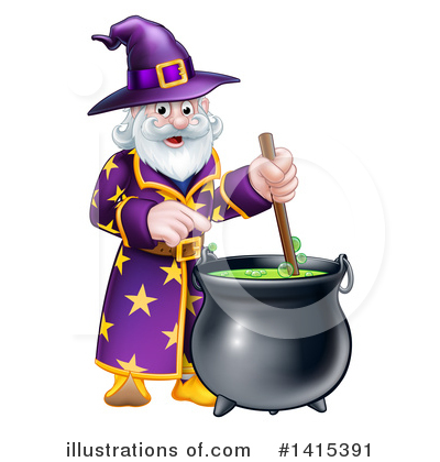 Royalty-Free (RF) Wizard Clipart Illustration by AtStockIllustration - Stock Sample #1415391