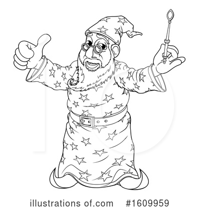 Royalty-Free (RF) Wizard Clipart Illustration by AtStockIllustration - Stock Sample #1609959