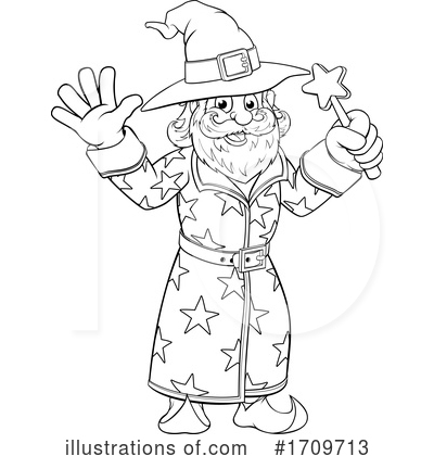Royalty-Free (RF) Wizard Clipart Illustration by AtStockIllustration - Stock Sample #1709713