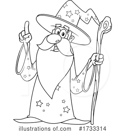 Royalty-Free (RF) Wizard Clipart Illustration by Hit Toon - Stock Sample #1733314