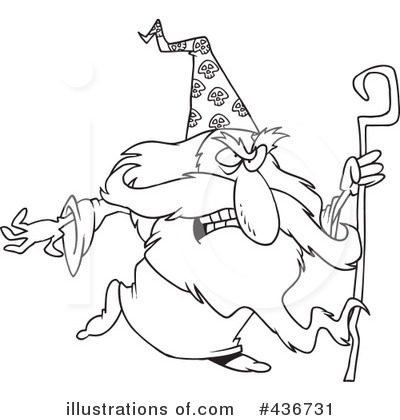 Royalty-Free (RF) Wizard Clipart Illustration by toonaday - Stock Sample #436731