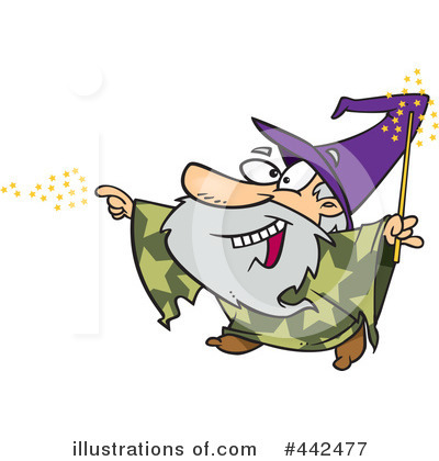 Royalty-Free (RF) Wizard Clipart Illustration by toonaday - Stock Sample #442477