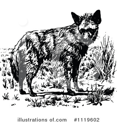 Royalty-Free (RF) Wolf Clipart Illustration by Prawny Vintage - Stock Sample #1119602