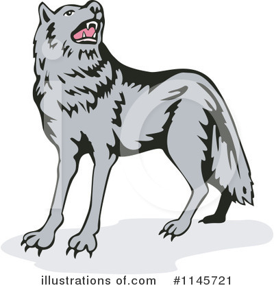 Royalty-Free (RF) Wolf Clipart Illustration by patrimonio - Stock Sample #1145721