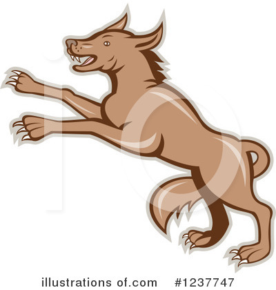 Royalty-Free (RF) Wolf Clipart Illustration by patrimonio - Stock Sample #1237747