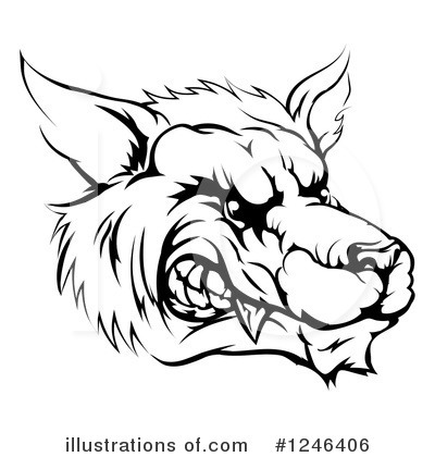 Royalty-Free (RF) Wolf Clipart Illustration by AtStockIllustration - Stock Sample #1246406