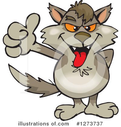 Royalty-Free (RF) Wolf Clipart Illustration by Dennis Holmes Designs - Stock Sample #1273737