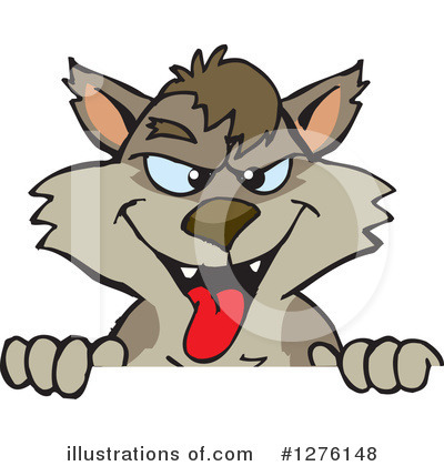 Royalty-Free (RF) Wolf Clipart Illustration by Dennis Holmes Designs - Stock Sample #1276148