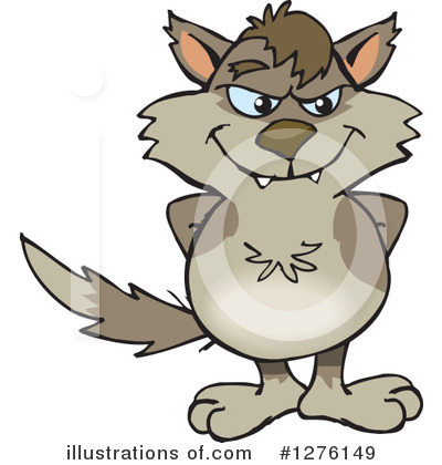 Royalty-Free (RF) Wolf Clipart Illustration by Dennis Holmes Designs - Stock Sample #1276149