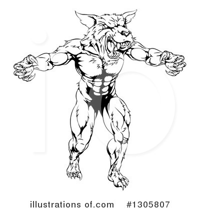 Royalty-Free (RF) Wolf Clipart Illustration by AtStockIllustration - Stock Sample #1305807