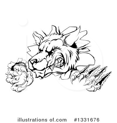Royalty-Free (RF) Wolf Clipart Illustration by AtStockIllustration - Stock Sample #1331676