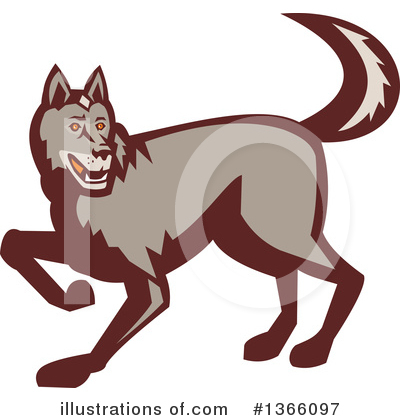 Royalty-Free (RF) Wolf Clipart Illustration by patrimonio - Stock Sample #1366097