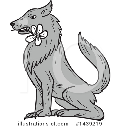 Royalty-Free (RF) Wolf Clipart Illustration by patrimonio - Stock Sample #1439219