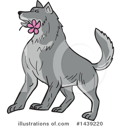 Royalty-Free (RF) Wolf Clipart Illustration by patrimonio - Stock Sample #1439220