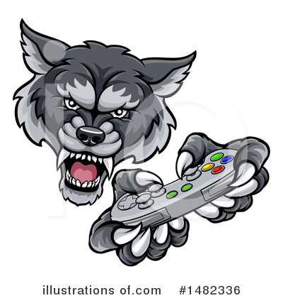 Royalty-Free (RF) Wolf Clipart Illustration by AtStockIllustration - Stock Sample #1482336