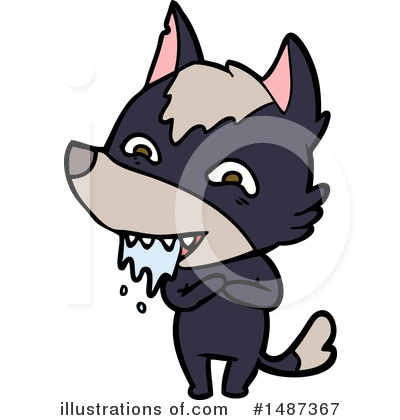 Royalty-Free (RF) Wolf Clipart Illustration by lineartestpilot - Stock Sample #1487367